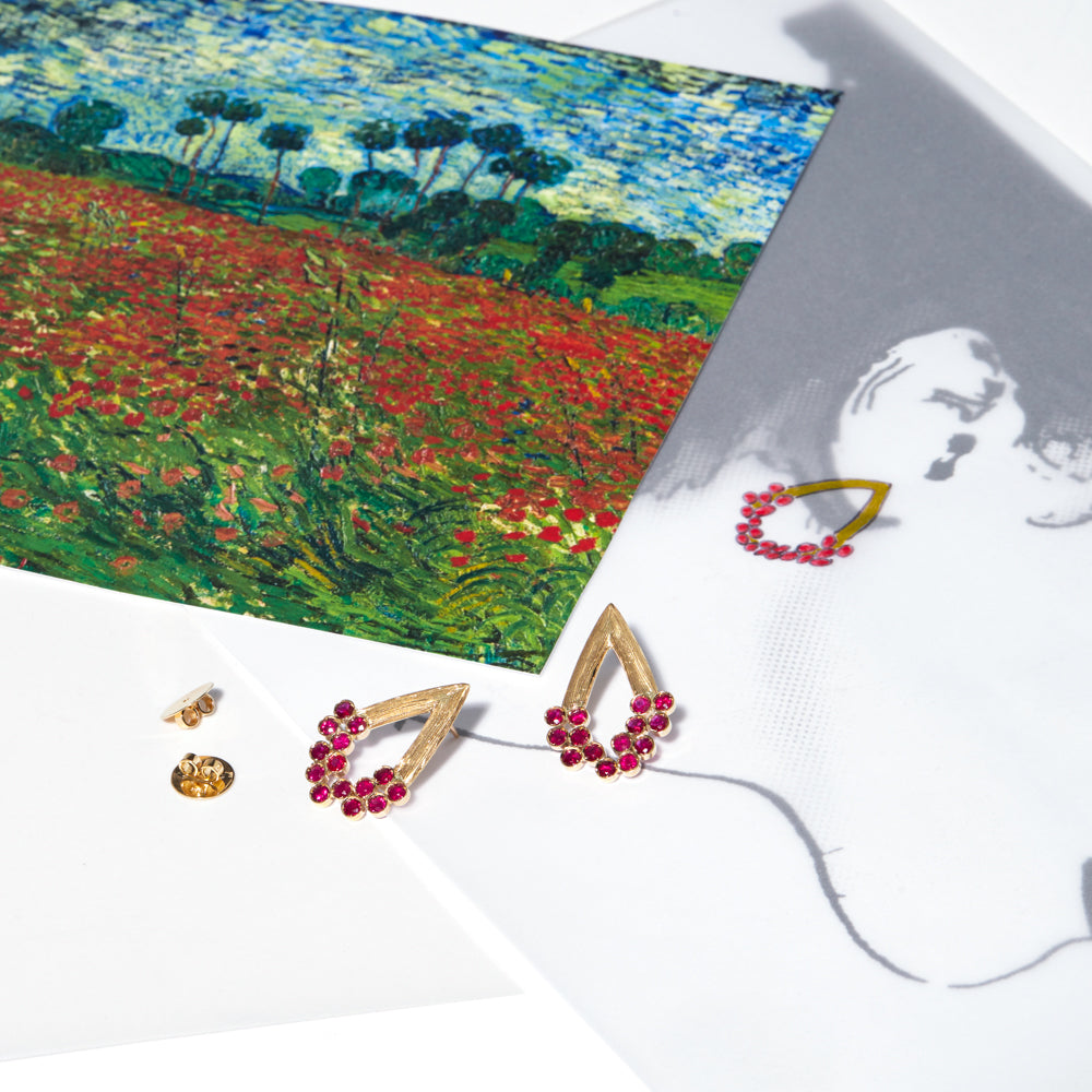 Van Gogh’s Poppies Earrings